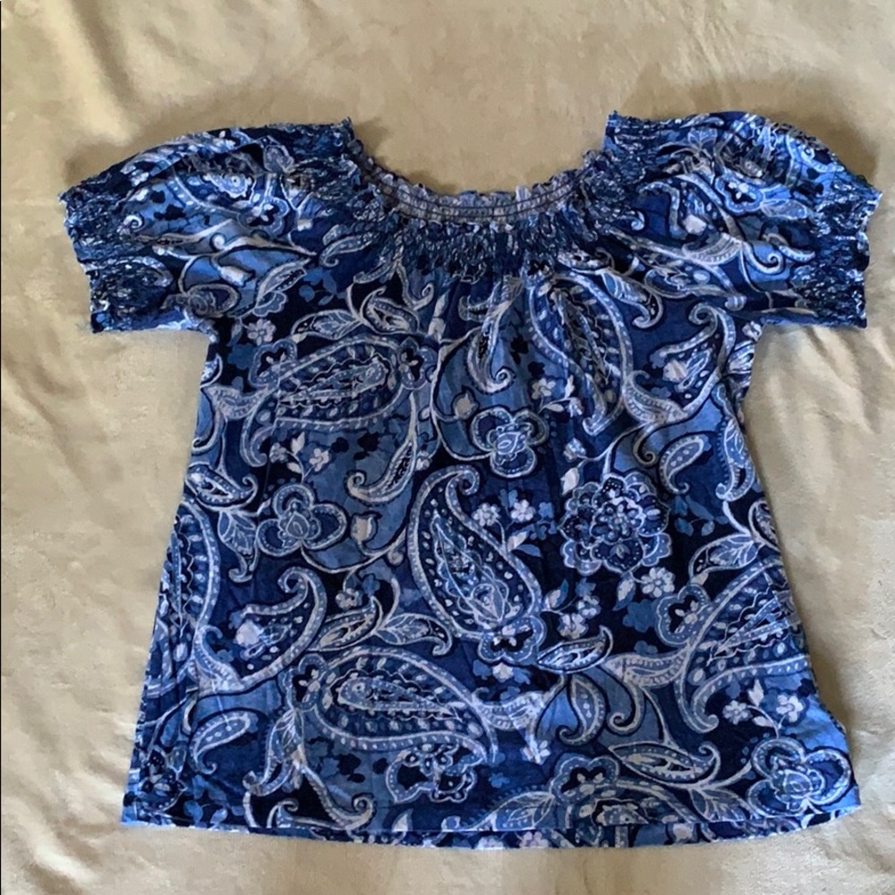 Paisley Short Sleeve Shirt, Size Medium
